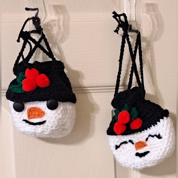 Hand Crafted Other - Handmade Snowman Gift Bag 5"Wx6"H drawstring  closure or give to a child.
